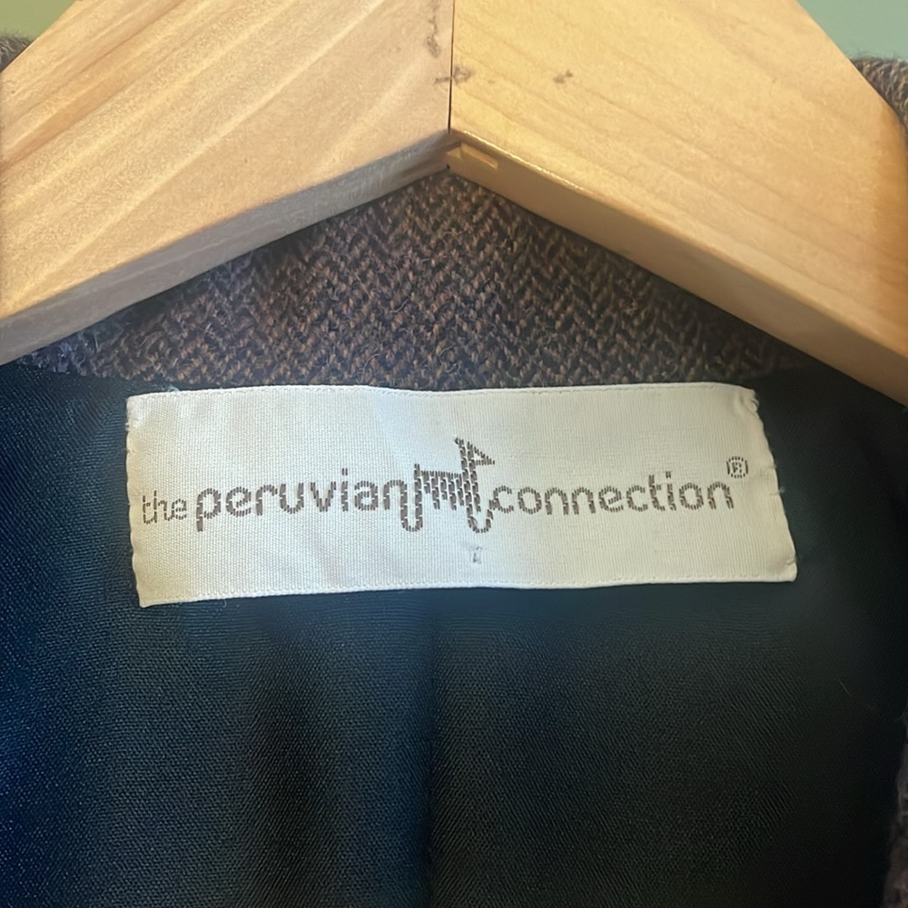 Peruvian Connection Brown Chevron Button Blazer J… - image 4